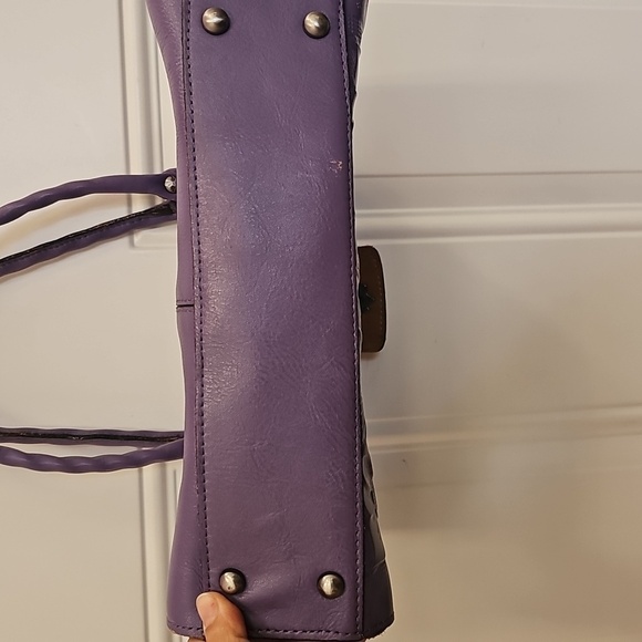 Elegant, Purple, Floral, Handbag, Leather, Country, Cowgirl, Shoulder, Travel - Picture 10 of 15